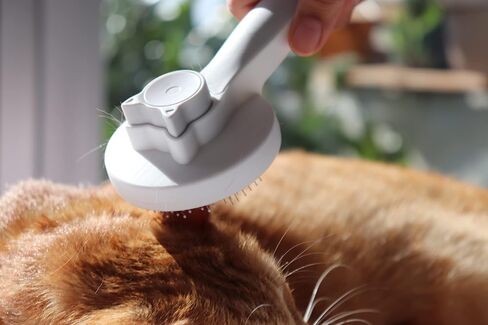 PURRR-LUV Cat Brush with release button - Cat brush for shedding, Soft cat brush, Furminator for cats, Shedding brush, Cat brush for short hair, Cat massager, No more tangles and loose hair. in Saudi Arabia