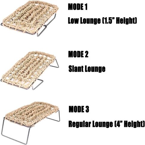 سرير استلقاء على شكل سحلية الزواحف من هالينفر، كرسي استرخاء للحيوانات الصغيرة، خنزير غينيا التنين الملتحي (منسوج يدويًا، سرير استلقاء) in Kuwait