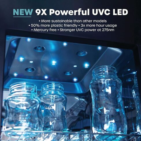 مطهر ومجفف Wabi UVC LED Ultra (رمادي + زخرفة سوداء) in Saudi Arabia
