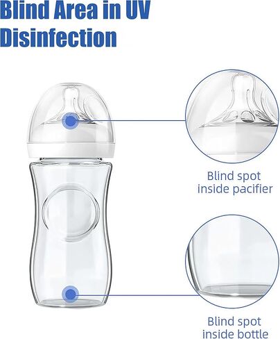 معقم زجاجات الأطفال، جهاز تعقيم بالبخار بالميكروويف لزجاجات الأطفال واللهايات وإكسسوارات مضخات الثدي، سعة كبيرة، تطهير بنسبة 99.99% في دقيقتين in Kuwait