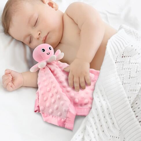 JARIFERR بطانية أمان للأطفال Loveys لعبة تكبب للأطفال قطيفة الأخطبوط المحشوة على شكل حيوان هدايا للأطفال للفتيات والفتيان حديثي الولادة in Kuwait