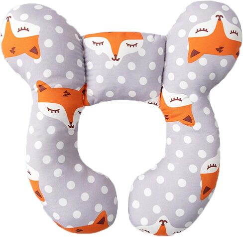 وسادة سفر للأطفال من توبسوفت، وسائد لدعم الرأس والرقبة للرضع لمقعد السيارة، كرسي يدفع باليدين، هدية للأطفال بعمر 0-1 سنة، ثعلب in Kuwait