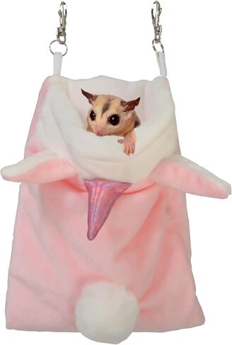 TTANFY Sugar Gliders كيس النوم قفص تحاضن سرير معلق للسناجب Marmosets الفئران الهامستر الحيوانات الأليفة الصغيرة (الوردي) in Kuwait