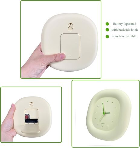 ليوانج ساعة حائط بتصميم فقاعات لطيفة، ساعة صامتة لغرفة المنزل وغرفة نوم الاطفال وديكور المكتب، اخضر فاتح in Kuwait