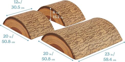 ECR4Kids Tree Log 4-Piece SoftZone Climber Set 1 Long 1 Medium 2 Short in Saudi Arabia