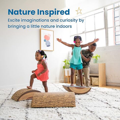 ECR4Kids Tree Log 4-Piece SoftZone Climber Set 1 Long 1 Medium 2 Short in Saudi Arabia