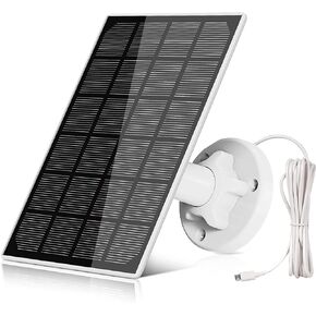 WESECUU 3W Solar Panel for Wireless Outdoor Security Camera Compatible with Rechargeable Battery Powered Surveillance Cam, with Continuous Solar Power in Kuwait