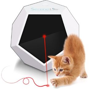 SereneLife Automatic Cat Light Toy - Rotating Moving Electronic Red Dot LED Pointer Pen W/ Auto Wireless Control - Remote Light Beam Teaser Machine for Interactive & Smart Sensory in Saudi Arabia