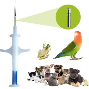 ISO Pet ID Microchips 20 Pack, Mini Small 1.25X7 mm, Use for Little Animals Puppies Kitten Hamster,Birds, Fish,Snake,Turtle Identification and Management