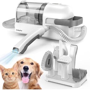 lvittyPet Pet Grooming Vacuum, Dog Grooming Kit with 2.3L Large Capacity, Low Noise 5 in1 Pet Grooming Tools for Shedding Dogs Cats Pet Hair in Kuwait