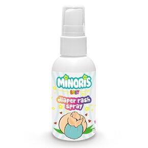 Minoris Baby Diaper Rash Spray, Organic Content, Zinc Oxide, Hypoallergenic, Vegan, Shea Butter, Soothe, Protection Baby Diaper Rash, Pediatrician Tested, No-Touch 100ML in Saudi Arabia