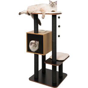 Vesper Cat Tree, High Base, Black , 52046