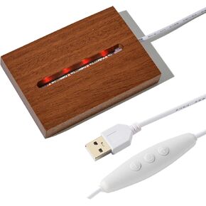 ZRENJHUS Wood Led Light Base Wooden Display Stand Led Stand 10 Colorful Light Modes Crystal Display Stand Adjustable Brightness Display Base for Glass or Acrylic Art in Kuwait