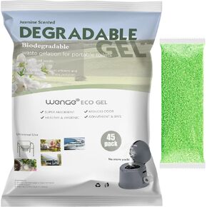 Wenge Urine Super Absorbent, 45Pack Lavender Scent Portable Toilet Powder Solidify Body Fluids in 1 Min, Easy to Port Waste Liquid, for Camping Portable Toilet, Solidifies Urine & Diarrhea in Pet Loo in Kuwait