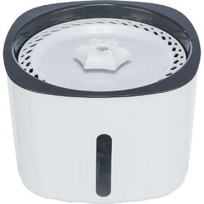 TRIXIE Curved Stream Drinking Fountain for Cats and Dogs, 84.5oz Automatic Water Dispenser, Cat Water Bowl,White in Kuwait