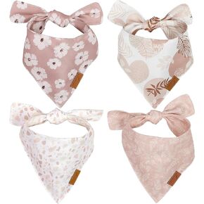 Remy+Roo Dog Bandanas - 4 Pack | Shannon Set | Premium Durable Fabric | Unique Shape | Adjustable Fit | Multiple Sizes Offered (Small) in Kuwait