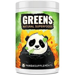 الباندا SUPPS-الخضر الطبيعية الفائقة، عشب القمح، سبيرولينا، شلوريلا، عرف الأسد، كورديسيبس، اشواغاندا، الزنجبيل، الكركم، أكاي، الرمان، الجينسينغ، بروبيوتيك، لا يوجد أي شيء اصطناعي (برتقالي)