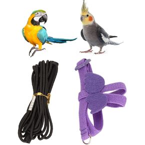 Bird Harness Leash Bird Harness and Leash Pet Outdoor Flying Rope Bird Flying Harness Traction Rope for Parrots Pigeons Birds