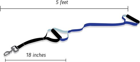 Leash Boss Original - Heavy Duty Dog Leash for Large Dogs - No Pull Double Handle Training Lead for Walking Big Dogs - Dog Leashes with Padded Handle for Control and Safety (Classic Black) in Kuwait