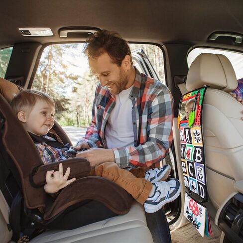 ألعاب أطفال بمرآة أرضية لوقت البطن من UNIH مع حلقات تسنين وكتب قماشية - لعبة حسية عالية التباين باللونين الأبيض والأسود للأطفال حديثي الولادة من عمر 0 ​​3 إلى 6 أشهر in Kuwait