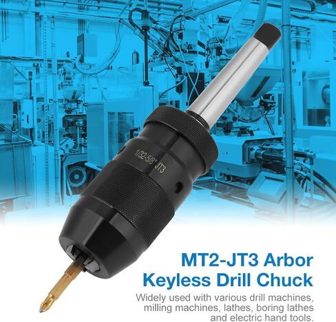 1-16mm Keyless Lathe Drill Chuck, Capacity 45# Steel Self Tighten Drill Chuck with MT2-JT3 Taper Arbor in Saudi Arabia