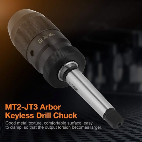 1-16mm Keyless Lathe Drill Chuck, Capacity 45# Steel Self Tighten Drill Chuck with MT2-JT3 Taper Arbor in Saudi Arabia