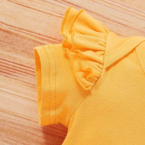 Infant Baby Girl Sunflower Little Miss Sassy Pant Outfits Short Sleeve Romper Headband in Saudi Arabia
