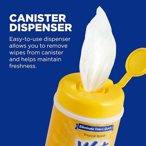 ويت وانز للحيوانات الأليفة مناديل مبللة للكلاب متعددة الأغراض لإزالة الروائح الكريهة مع صودا الخبز، عدد 50 - 3 عبوات| مناديل مبللة لإزالة الروائح الكريهة للكلاب برائحة استوائية، مناديل مبللة لإزالة الروائح الكريهة للكلاب in Kuwait