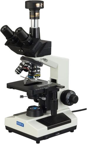 OMAX - Digital 40X-2500X Advanced Oil NA1.25 Darkfield Trinocular Compound LED Microscope + 5.0MP Camera with Measurement, Stitching, Extended Depth Software - M837ZL-A191BD-C50U in Kuwait
