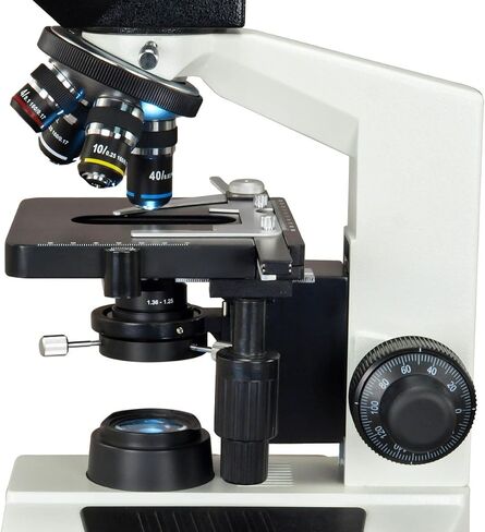 OMAX - Digital 40X-2500X Advanced Oil NA1.25 Darkfield Trinocular Compound LED Microscope + 5.0MP Camera with Measurement, Stitching, Extended Depth Software - M837ZL-A191BD-C50U in Kuwait