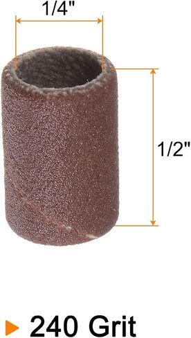 HARFINGTON 50pcs Sanding Drums 1/4 Inch Mini Sanding Sleeves 240 Grit Sanding Bands for Drum Sander Rotary Tools in Saudi Arabia