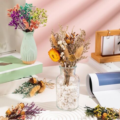 20 قطعة من الزهور المجففة الصغيرة للحرف اليدوية، زهور مجففة مع سيقان للحرف اليدوية، ديكور حفلات الزهور البرية لهدايا دعائم الصور التي تصنعها بنفسك in Kuwait