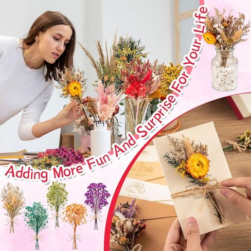 20 قطعة من الزهور المجففة الصغيرة للحرف اليدوية، زهور مجففة مع سيقان للحرف اليدوية، ديكور حفلات الزهور البرية لهدايا دعائم الصور التي تصنعها بنفسك in Kuwait