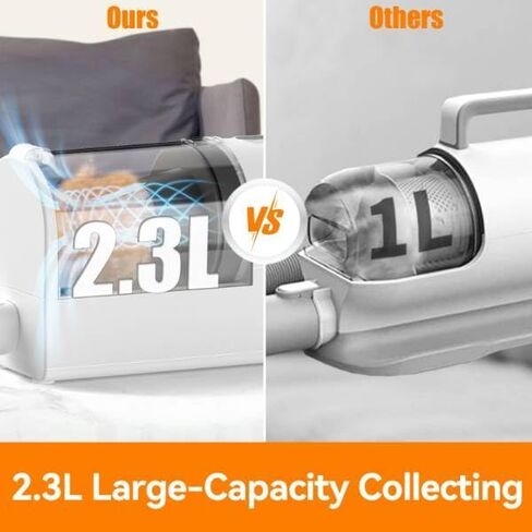 lvittyPet Pet Grooming Vacuum, Dog Grooming Kit with 2.3L Large Capacity, Low Noise 5 in1 Pet Grooming Tools for Shedding Dogs Cats Pet Hair in Kuwait