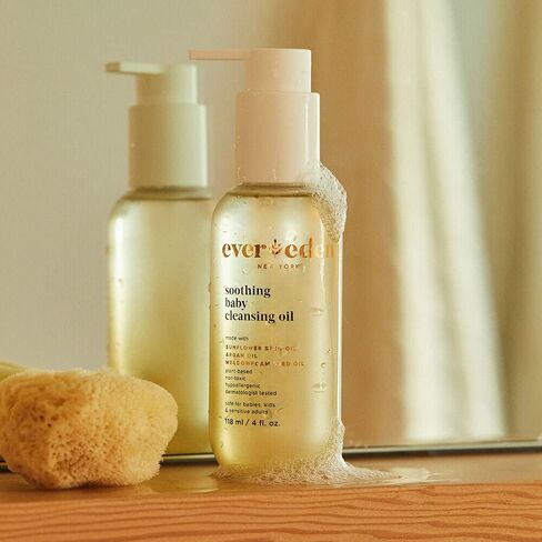 زيت منظف مهدئ للأطفال من Evereden، 4 أونصة سائلة. | جميع منتجات العناية الطبيعية والنظيفة بالأطفال | غير سامة وخالية من العطور | المكونات النباتية والعضوية in Kuwait