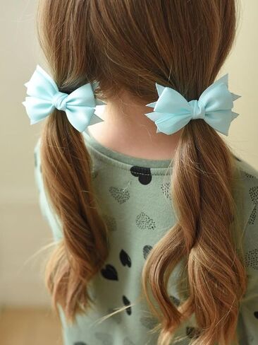 40 قطعة من ربطات شعر الأطفال، ربطات شعر Yxiang للأطفال الصغار مع فيونكات 3 بوصات لطيفة على شكل فيونكة شعر على شكل ذيل حصان للفتيات الصغيرات وأطفال المدارس في أزواج (20 لونًا) in Kuwait