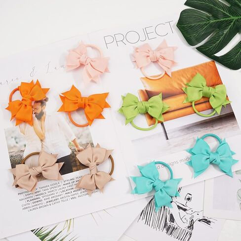 40 قطعة من ربطات شعر الأطفال، ربطات شعر Yxiang للأطفال الصغار مع فيونكات 3 بوصات لطيفة على شكل فيونكة شعر على شكل ذيل حصان للفتيات الصغيرات وأطفال المدارس في أزواج (20 لونًا) in Kuwait