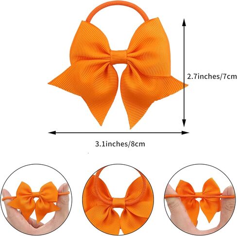 Baby Girls' Hair Ties baby girls' hair accessories Baby Hair Ties with Bows for Toddler Ponytail Holders Small (FS3) (Red) in Saudi Arabia