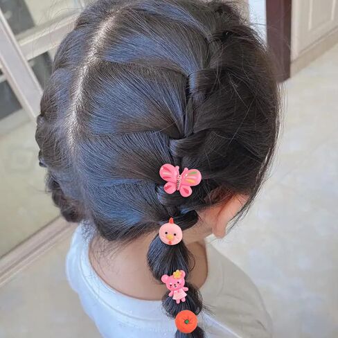 ربطات شعر GULELAYAR اللطيفة للفتيات، 50 قطعة من حبال الشعر المرنة ذات الألوان المختلطة للأطفال، شريط مطاطي ناعم، حوامل ذيل حصان صغيرة، ملحقات شعر كرتونية فواكه كاواي للأطفال الصغار والرضع والفتيات in Kuwait