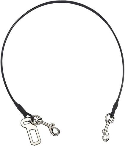 ACBungji سيارة الحيوانات الأليفة الكلب القط مقعد حزام الأمان مزلاج مشبك عدم مضغ المقود ضبط النفس تسخير المغلفة الفولاذ المقاوم للصدأ الثقيلة Isofix موصل صغير متوسط ​​كبير (39 بوصة) in Kuwait