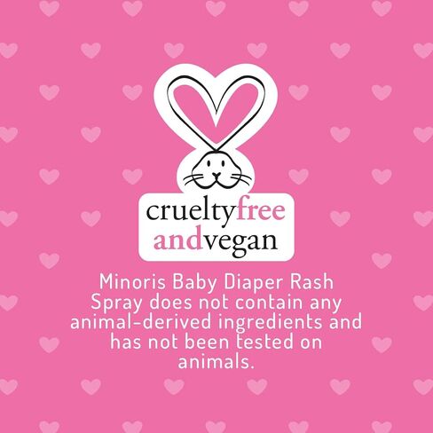 Minoris Baby Diaper Rash Spray, Organic Content, Zinc Oxide, Hypoallergenic, Vegan, Shea Butter, Soothe, Protection Baby Diaper Rash, Pediatrician Tested, No-Touch 100ML in Saudi Arabia