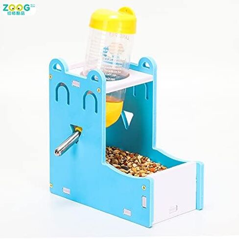 2 in 1 Hamster Hanging Water Bottle Small Animal Auto Dispenser with Base for Hamster Rat Gerbil Mouse Chinchillas Squirrel Guinea Pig Cage Toy in Kuwait