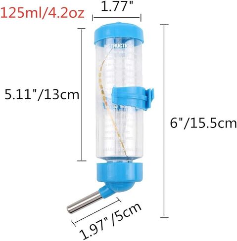 2 in 1 Hamster Hanging Water Bottle Small Animal Auto Dispenser with Base for Hamster Rat Gerbil Mouse Chinchillas Squirrel Guinea Pig Cage Toy in Kuwait