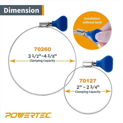 POWERTEC 70338 4-inch Hose to 2-1/2 inch Hose Cone Reducer w/Key Bridge Hose Clamp Set in Saudi Arabia