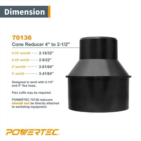 POWERTEC 70338 4-inch Hose to 2-1/2 inch Hose Cone Reducer w/Key Bridge Hose Clamp Set in Saudi Arabia