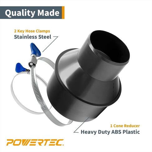 POWERTEC 70338 4-inch Hose to 2-1/2 inch Hose Cone Reducer w/Key Bridge Hose Clamp Set in Saudi Arabia