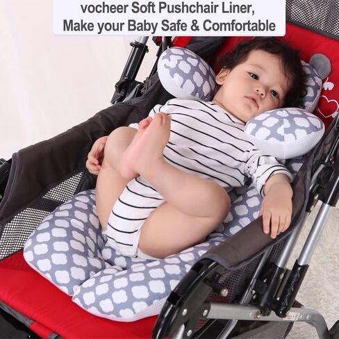 فوشير وسادة دعم الرأس والجسم مع دعم للرقبة مقعد سيارة وعربة طريق للاطفال، كلاود in Kuwait