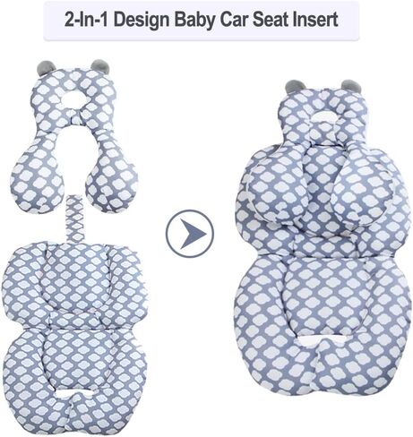 فوشير وسادة دعم الرأس والجسم مع دعم للرقبة مقعد سيارة وعربة طريق للاطفال، كلاود in Kuwait