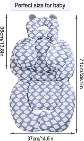 فوشير وسادة دعم الرأس والجسم مع دعم للرقبة مقعد سيارة وعربة طريق للاطفال، كلاود in Kuwait