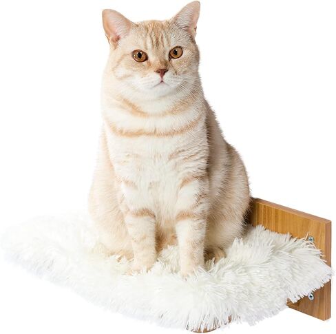 عمود خدش القطط من Made4Pets للجدار، شجرة القطط المثبتة على الحائط للقطط الداخلية، أرجوحة القطط المثبتة على الحائط، أرفف حائط القطط العائمة مع حصيرة خدش السيزال، 3 خطوات تسلق نافذة القطط الصغيرة in Kuwait